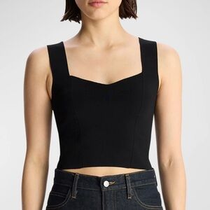 A.L.C. Jordana Crop Top (Black)